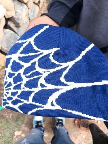 Customer photo review of Spider Web Beanie "Pyro"