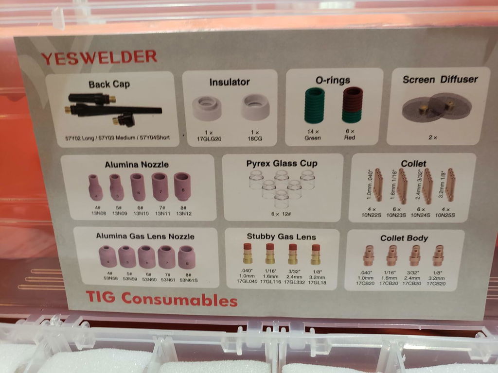 WP-17/18/26 TIG Torch Consumables Kit