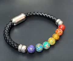 Rainbow (Lucky Charm) Daqi Lacquered Hand Painted Bracelet