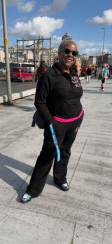 Sightseeing in Istanbul while wearing my black YL Studio AKA pants set. review photo