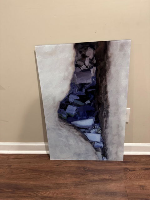 Kotel Western Wall Painting Print: Prayer Paper Notes with Israel Map Frame