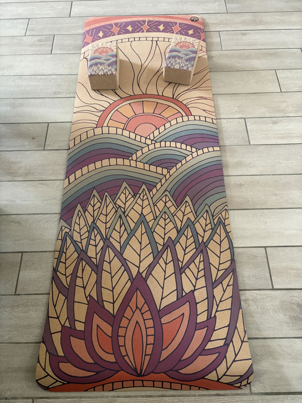 Mountain Magic Aura Cork Yoga Mat