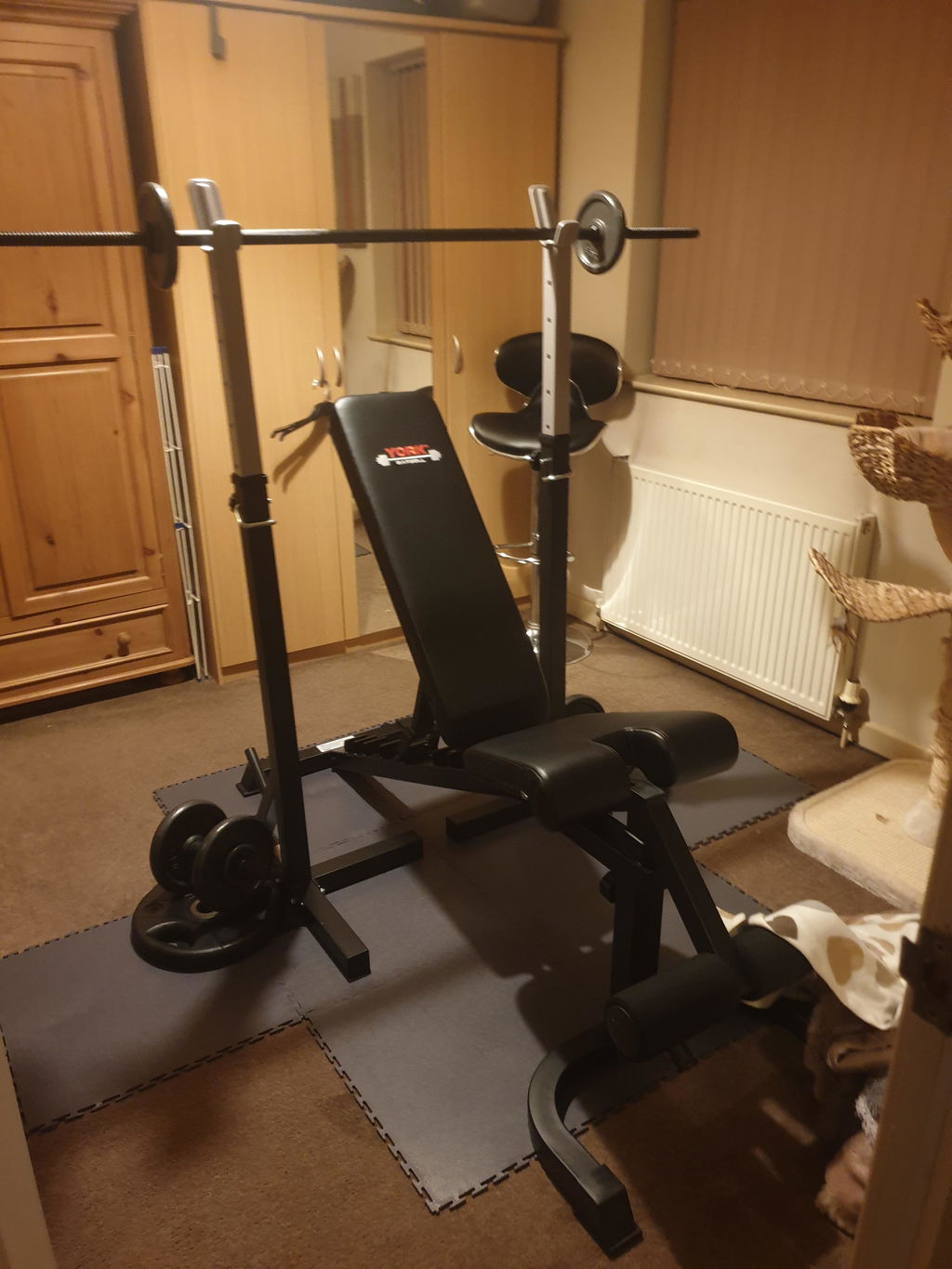 York Barbell C19UB Utility Dumbbell Bench with Foot Hold Down
