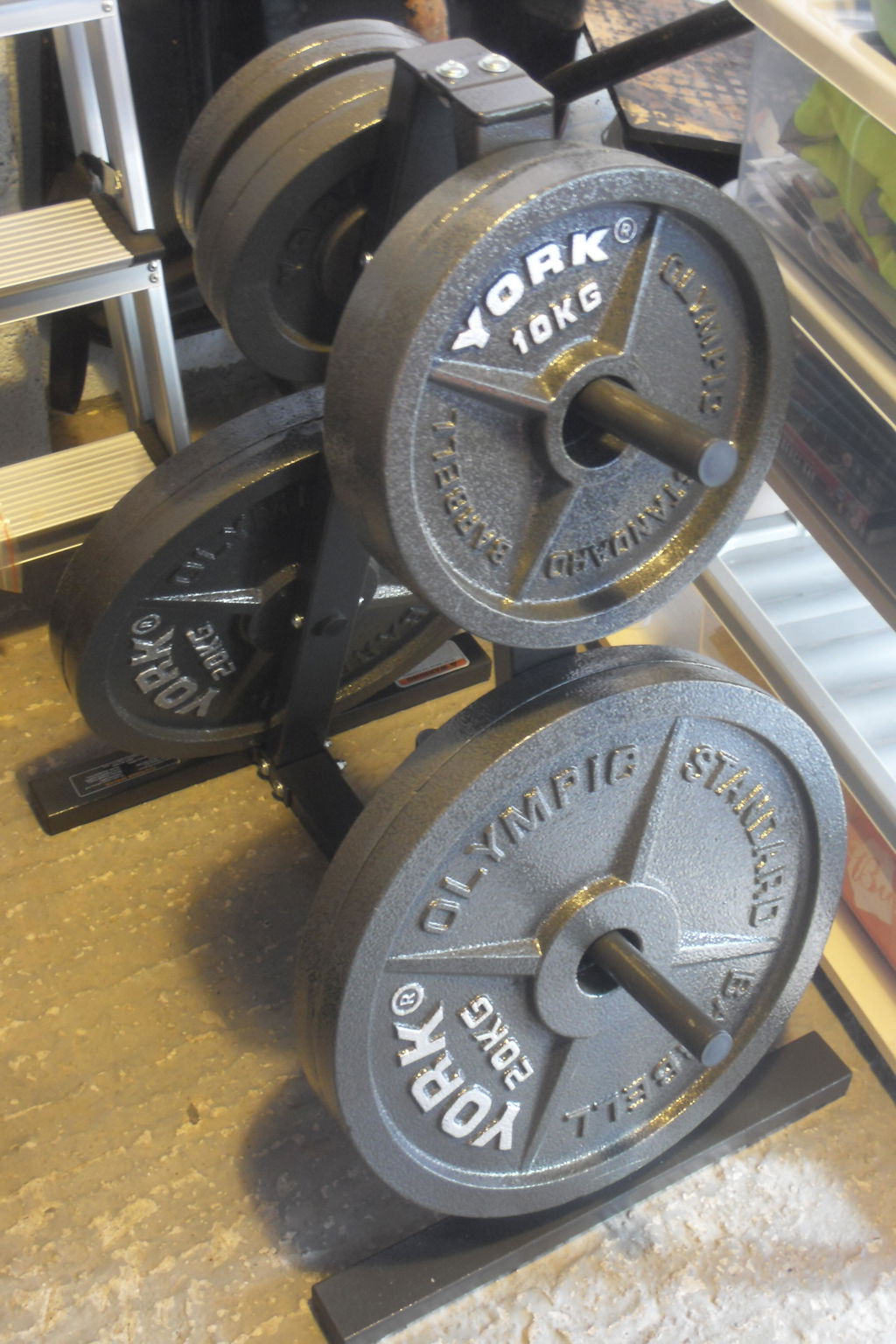York Barbell Olympic 2" Hammertone Cast Iron Weight Plates - Singles