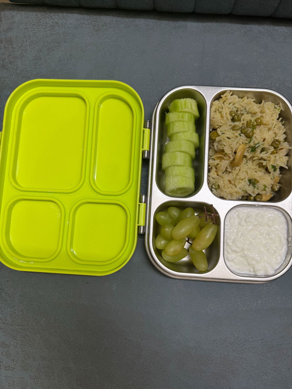 Teal Bento Box - 4 Compartment Steel Lunch Box | Basil