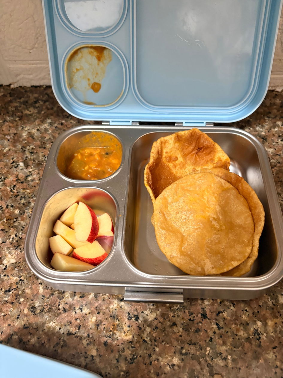 Light Blue Lunch Box - Limited Edition Steel Bento Box with 4 Sections