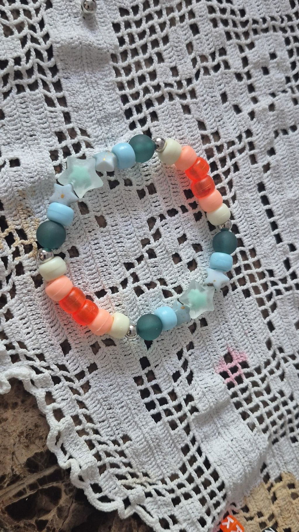 15mm Frosted Acrylic Star Beads #2632