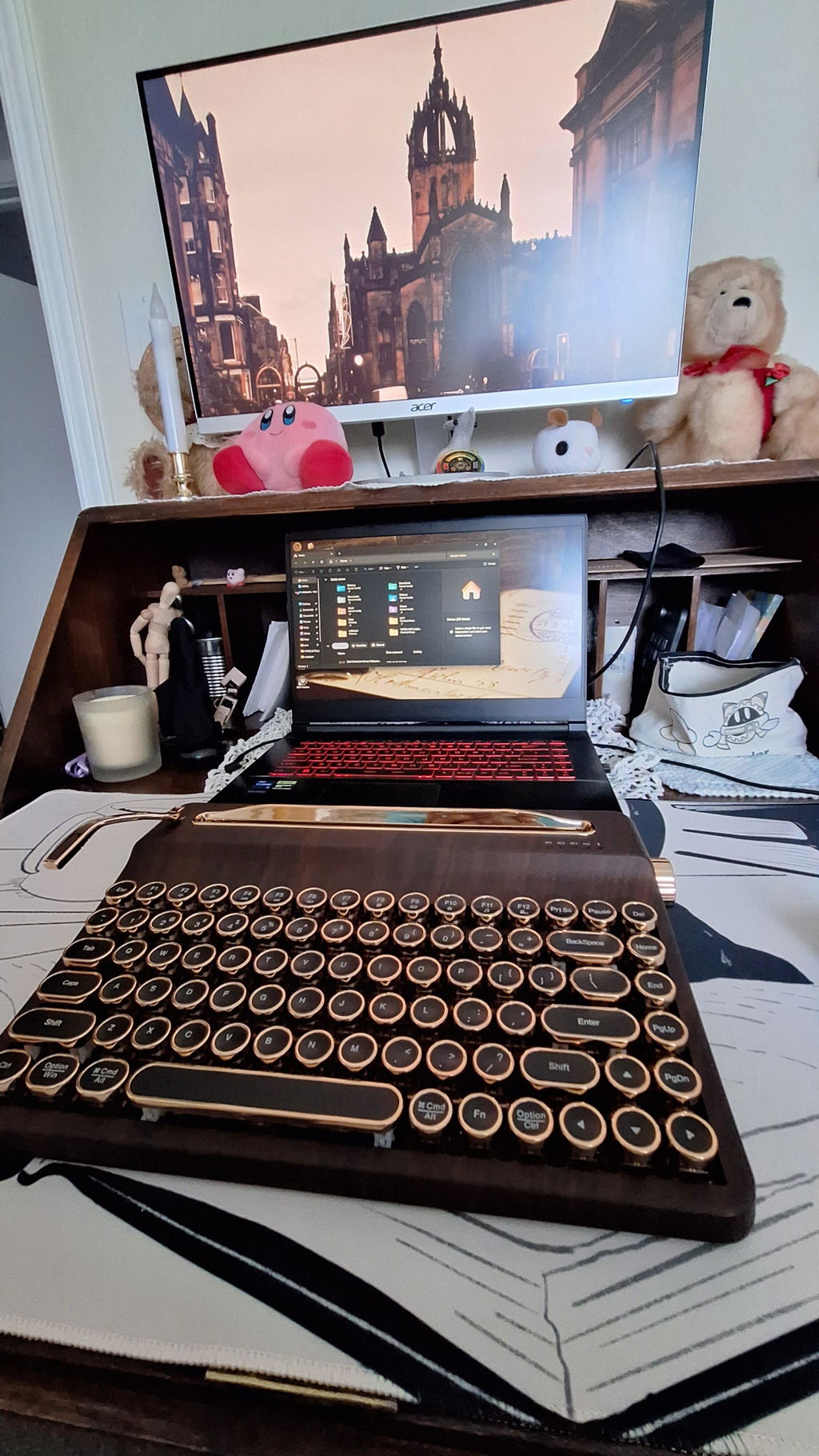 PRE-ORDER YUNZII QL75 Vintage Retro Typewriter QMK/VIA Mechanical Keyboard