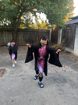 Kids Size Demon Slayer: Kimetsu No Yaiba Nezuko Kamado Cosplay Costume
