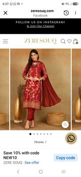Maroon Rayon Blend Floral Printed 3-Piece Kurta Set