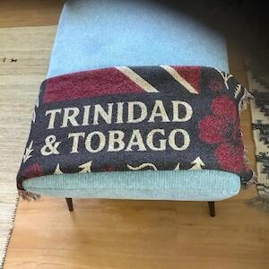 Customer photo of Trinidad and Tobago Woven Blanket - Caribbean Vibe