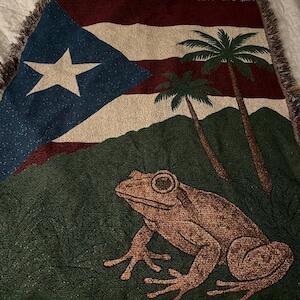 Customer photo of Puerto Rico Woven Blanket - Bookish Home Decor