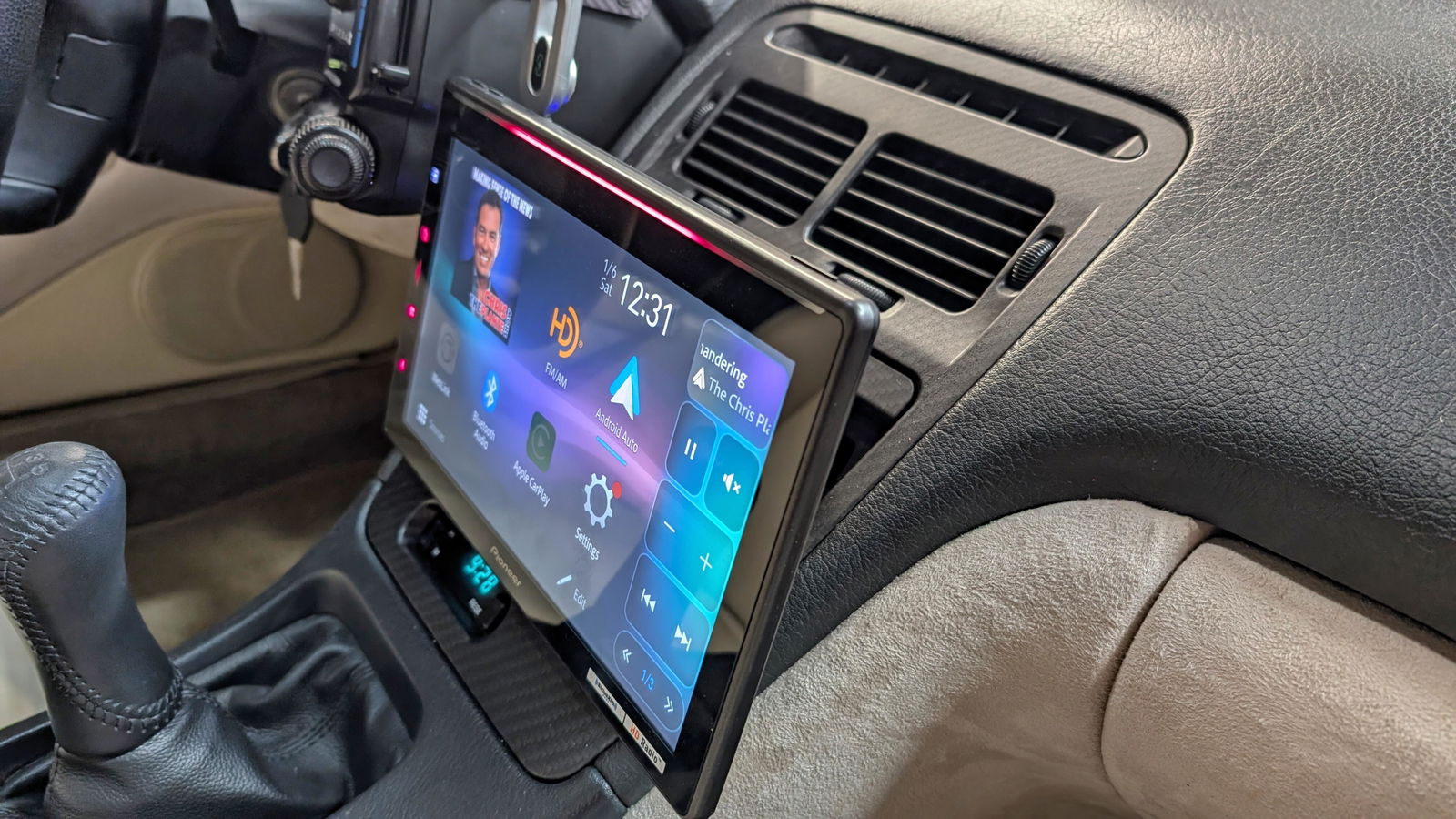 ZSPEC LHD Hydro-Dipped Double-Din Radio Bezel w/Brackets, Z32 300zx